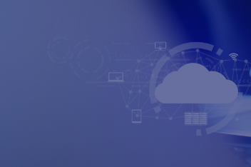 Cloud computing illustration with interconnected devices and data servers, representing the ROI of AI in enterprise mobility and investment benefits.